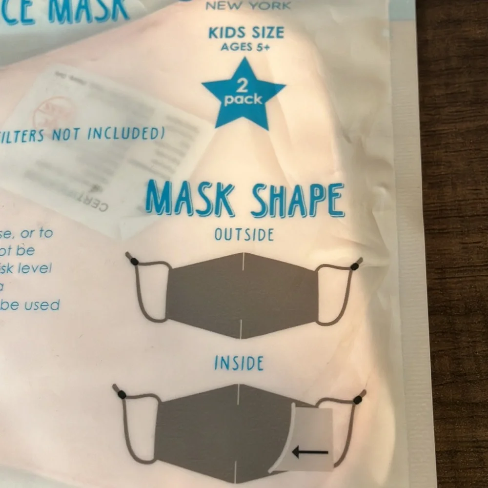 Unicorn Kids face masks NWT set of 2